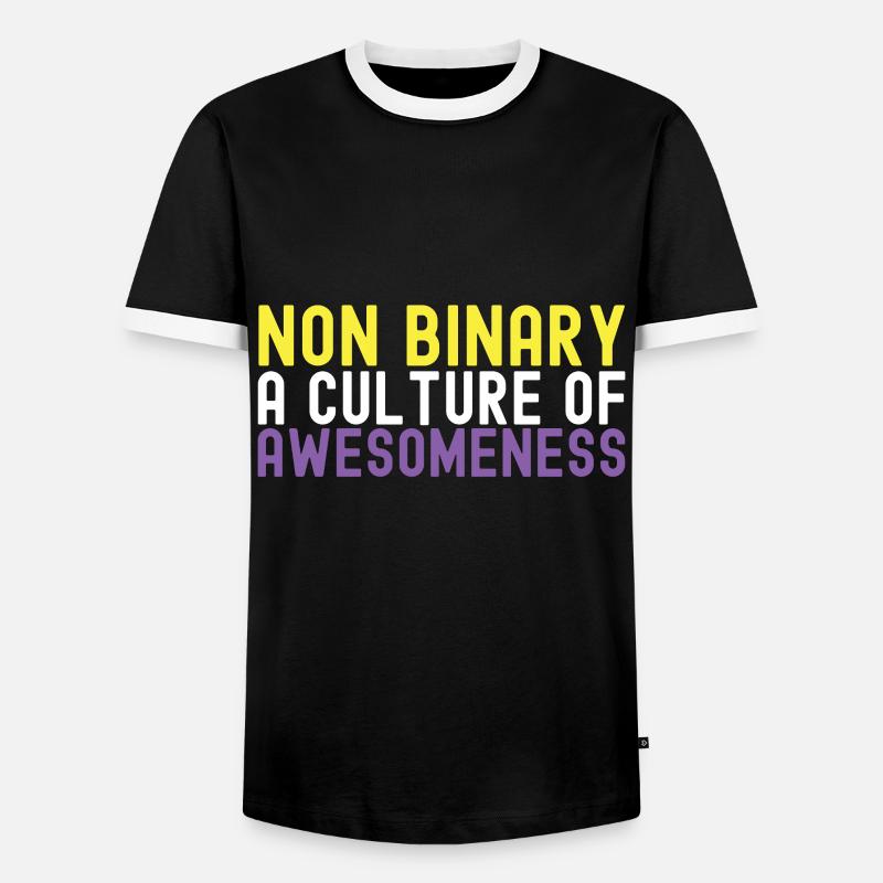 Non Binary Pride Genderqueer - Männer Kontrast-T-Shirt - Schwarz/Weiß
