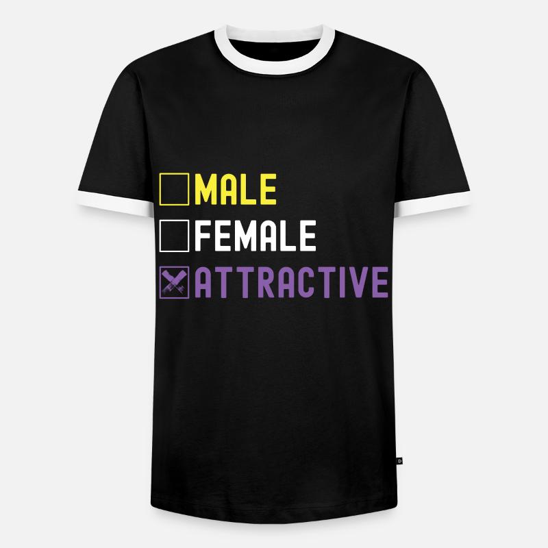 Non Binary Pride Genderqueer - Männer Kontrast-T-Shirt - Schwarz/Weiß