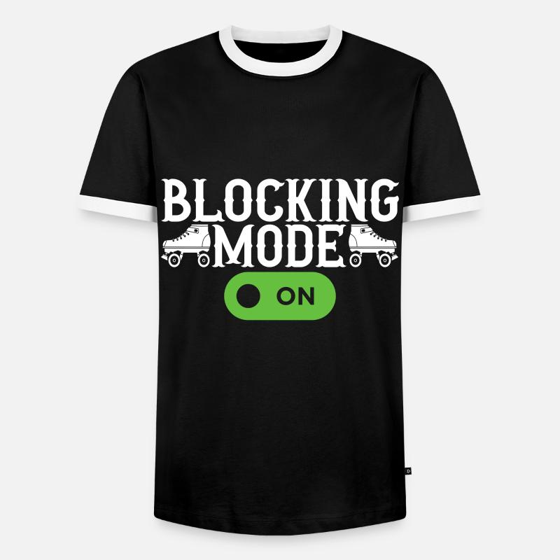 Roller Derby - Männer Kontrast-T-Shirt - Schwarz/Weiß