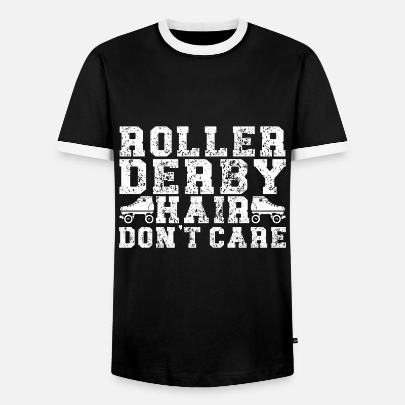 Roller derby - Men's Ringer Shirt - black/white
