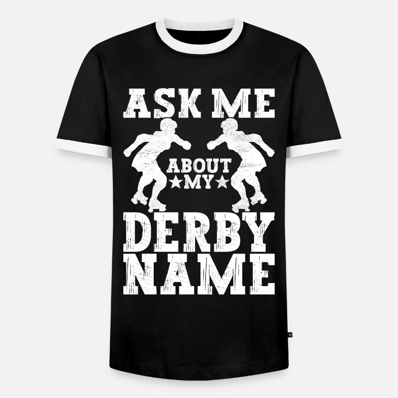 Roller derby - Men's Ringer Shirt - black/white