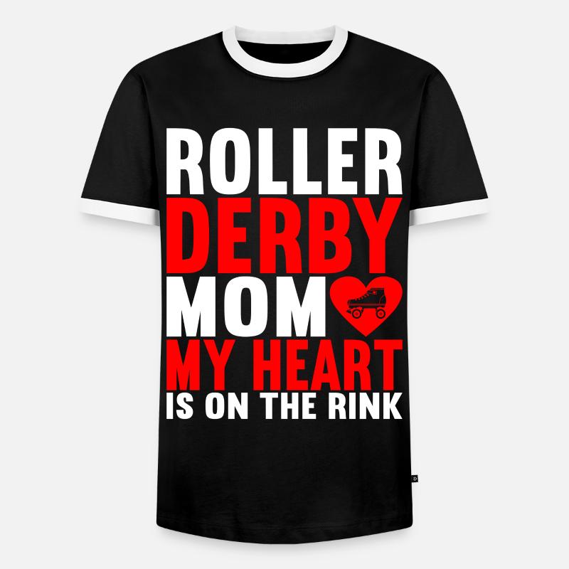 Roller derby - Men's Ringer Shirt - black/white