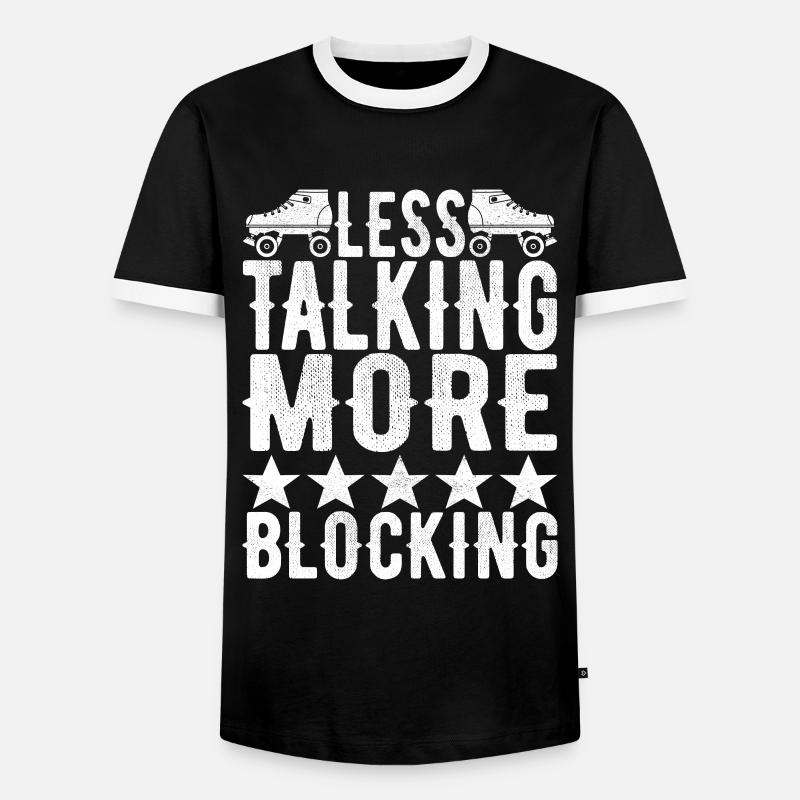 Roller derby - Men's Ringer Shirt - black/white