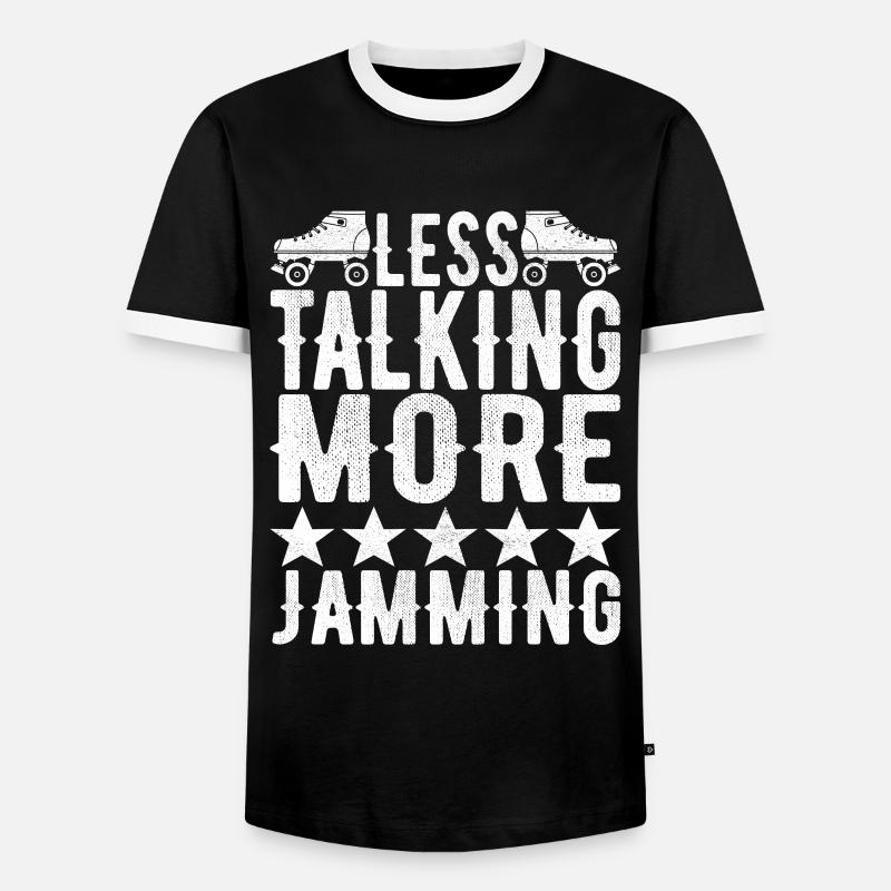 Roller Derby - Männer Kontrast-T-Shirt - Schwarz/Weiß