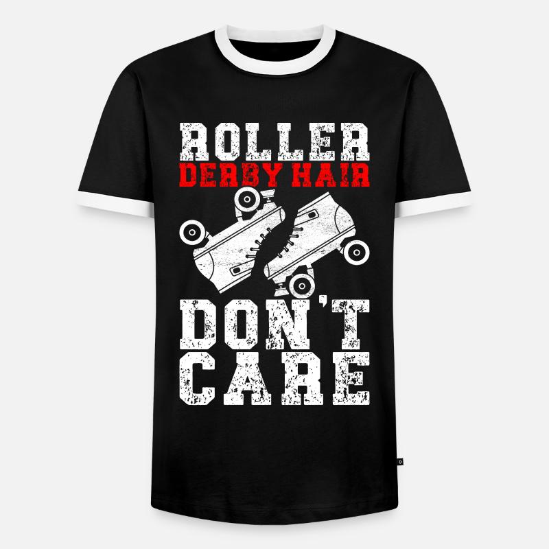 Roller derby - Men's Ringer Shirt - black/white