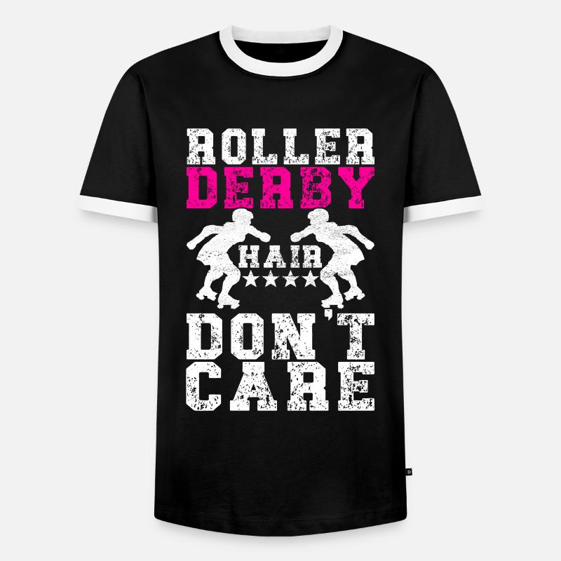 Roller derby - Men's Ringer Shirt - black/white