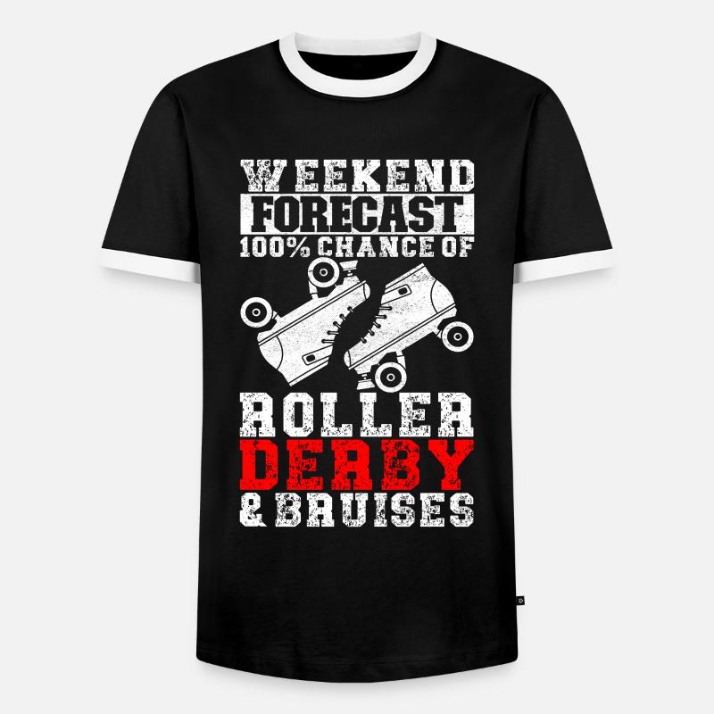 Roller derby - Men's Ringer Shirt - black/white