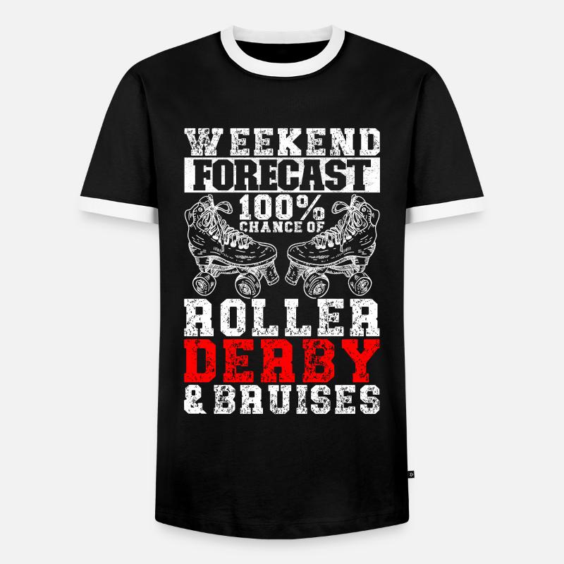 Roller Derby - Männer Kontrast-T-Shirt - Schwarz/Weiß