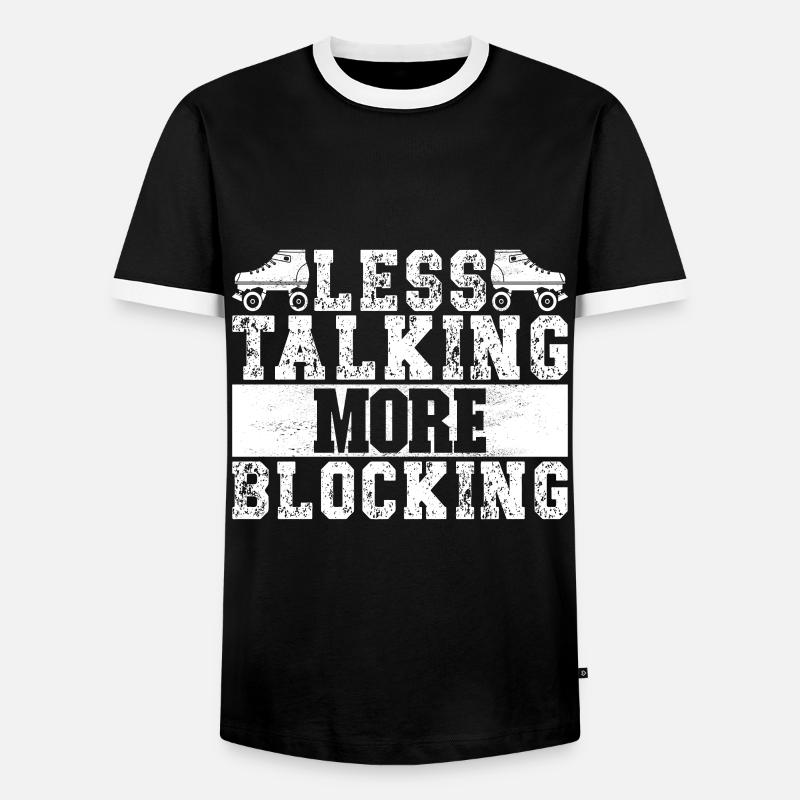 Roller derby - Men's Ringer Shirt - black/white