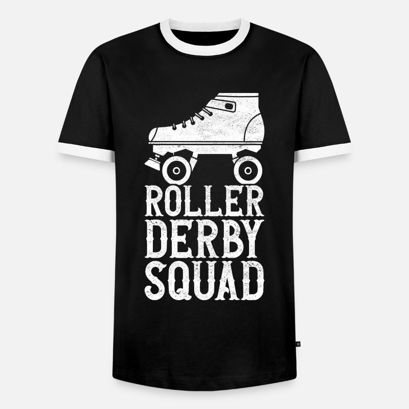 Roller derby - Men's Ringer Shirt - black/white
