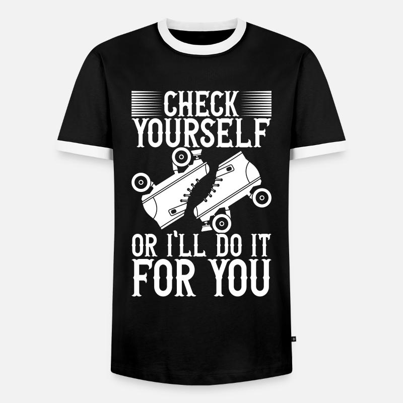 Roller derby - Men's Ringer Shirt - black/white