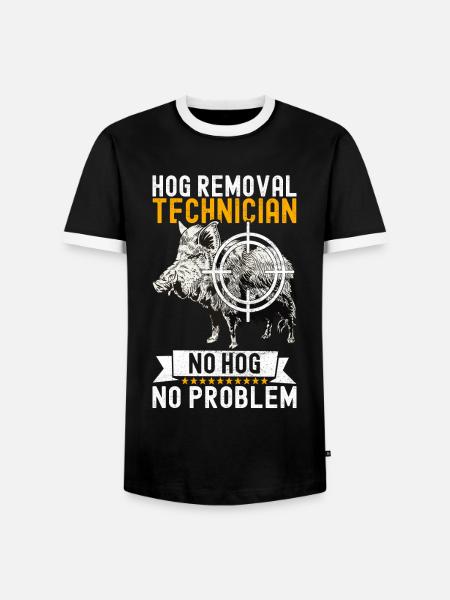 Jäger Wildschwein Jagen - Männer Kontrast-T-Shirt - Schwarz/Weiß