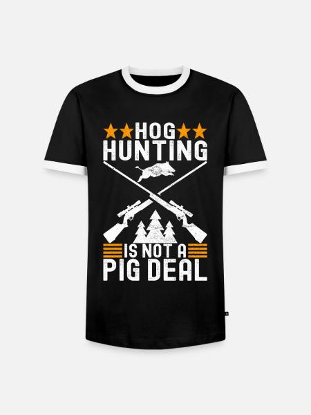 Jäger Wildschwein Jagen - Männer Kontrast-T-Shirt - Schwarz/Weiß