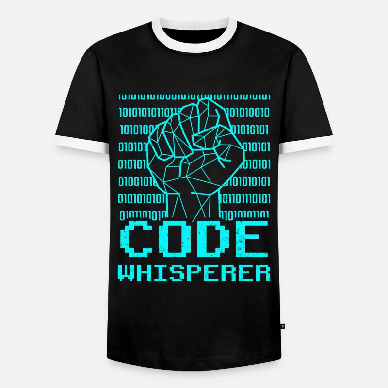 Code Flüsterer Coding Coder Programmierer - Männer Kontrast-T-Shirt - Schwarz/Weiß