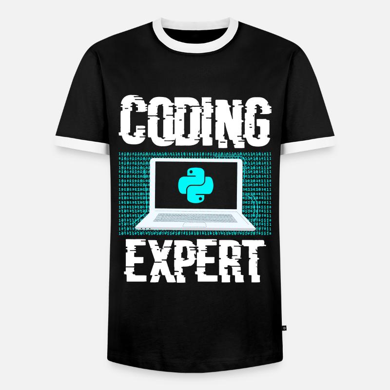 Coding Experte Coder Programmieren Programmierer - Männer Kontrast-T-Shirt - Schwarz/Weiß