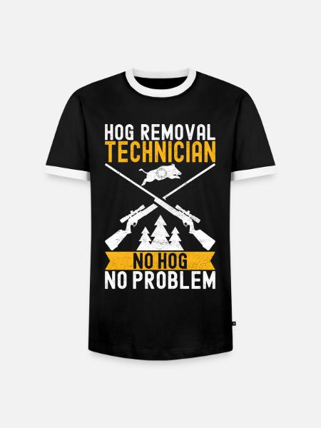 Jäger Wildschwein Jagen - Männer Kontrast-T-Shirt - Schwarz/Weiß
