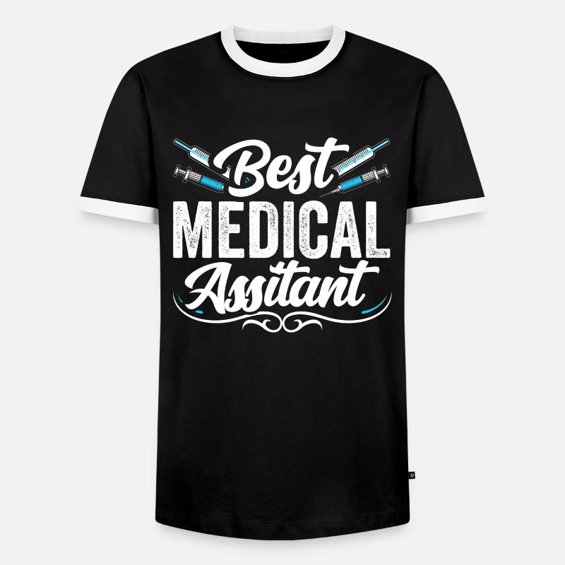 Bester Medizinischer Assistent Assistenz Beruf - Männer Kontrast-T-Shirt - Schwarz/Weiß