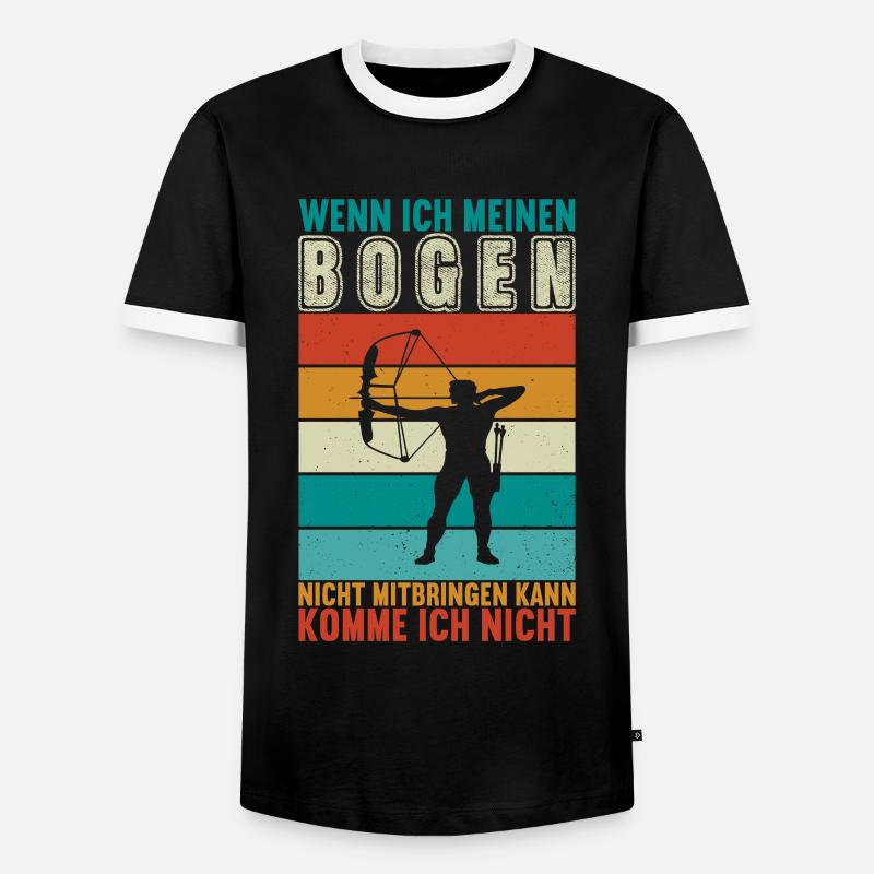 Bogenschießen Bogenschütze - Männer Kontrast-T-Shirt - Schwarz/Weiß