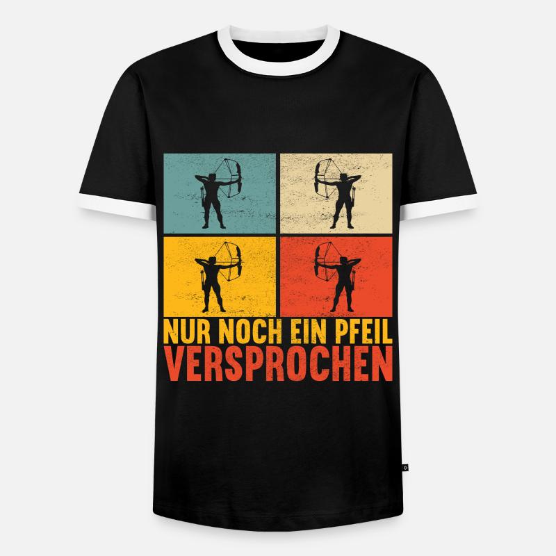 Bogenschießen Bogenschütze - Männer Kontrast-T-Shirt - Schwarz/Weiß
