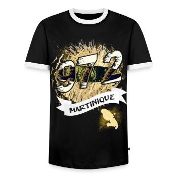 schöne Idee eines originellen Geschenks aus Martinique - Männer Kontrast-T-Shirt - Schwarz/Weiß - Vorne - AI Model Female 172 light (172cm) & AI Model Male 178 light (178cm)