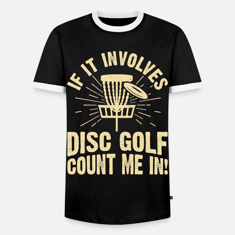 Discgolf Disc Golf - Männer Kontrast-T-Shirt - Schwarz/Weiß