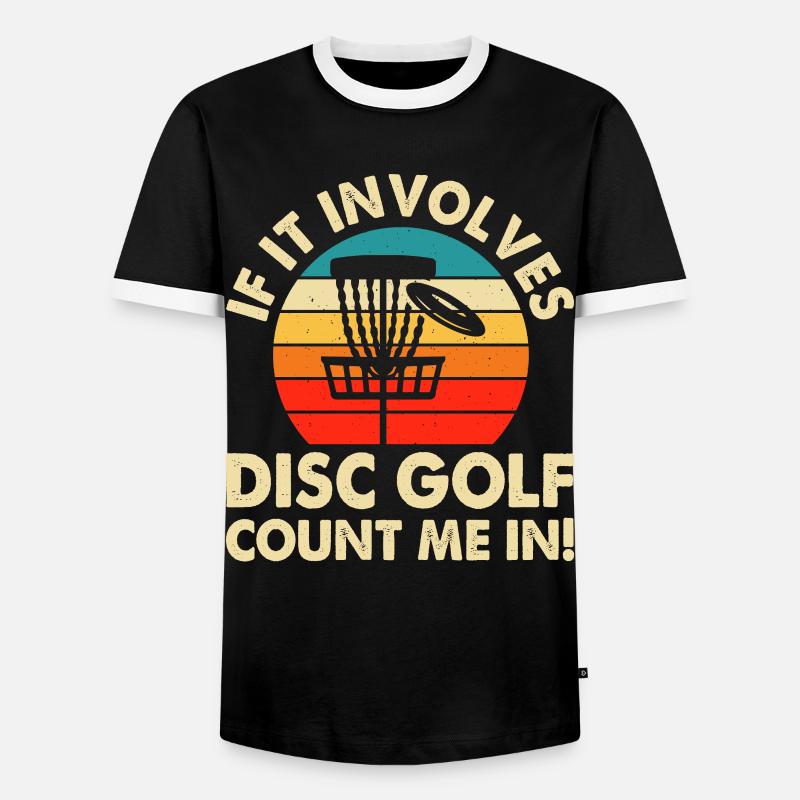 Discgolf Disc Golf - Men's Ringer Shirt - black/white