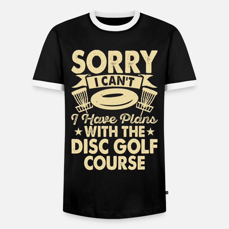 Discgolf Disc Golf - Männer Kontrast-T-Shirt - Schwarz/Weiß