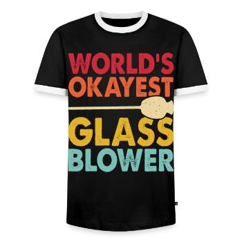 Souffleur - T-shirt contrasté Homme - noir/blanc - Devant - AI Model Female 172 light (172cm) & AI Model Male 178 light (178cm)