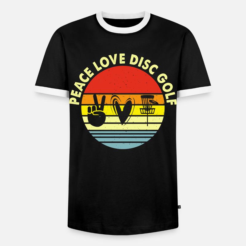 Discgolf Disc Golf - Männer Kontrast-T-Shirt - Schwarz/Weiß