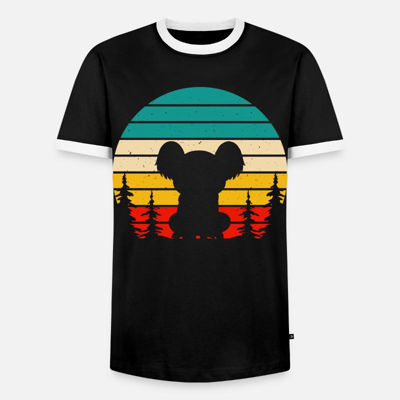 Koala - Men's Ringer Shirt - black/white
