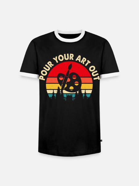 Artist - Men's Ringer Shirt - black/white