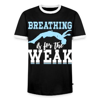 Flotteur de natation - T-shirt contrasté Homme - noir/blanc - Devant - AI Model Female 172 light (172cm) & AI Model Male 178 light (178cm)