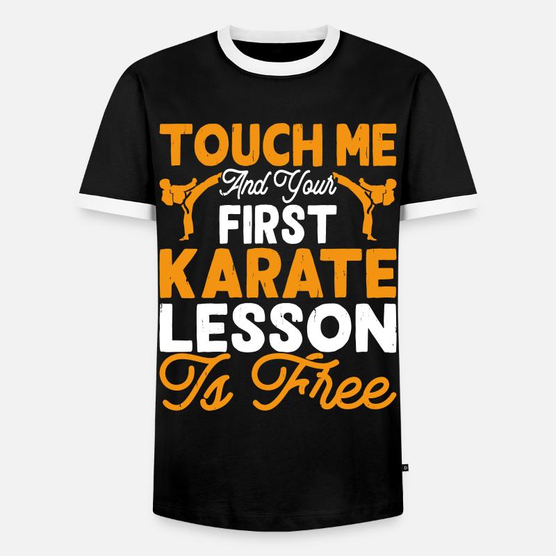 Karate - Men's Ringer Shirt - black/white