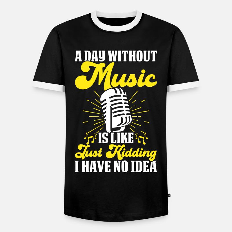 Singing Singer - Men's Ringer Shirt - black/white
