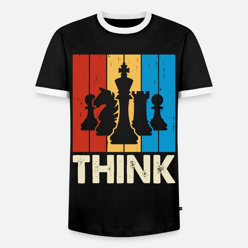 Chess - Men's Ringer Shirt - black/white