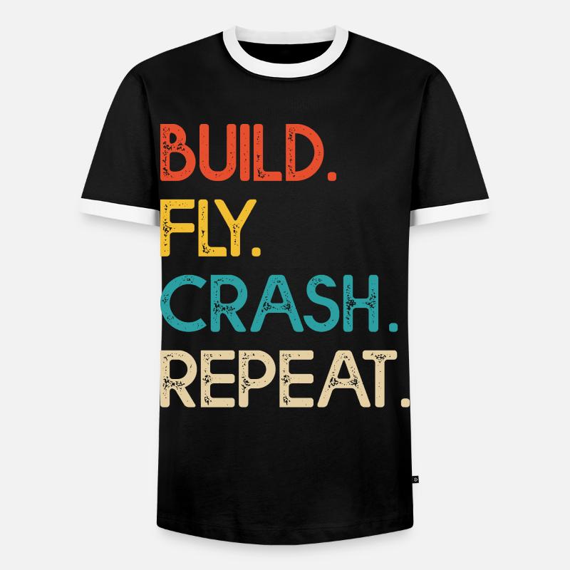 Drone - Men's Ringer Shirt - black/white