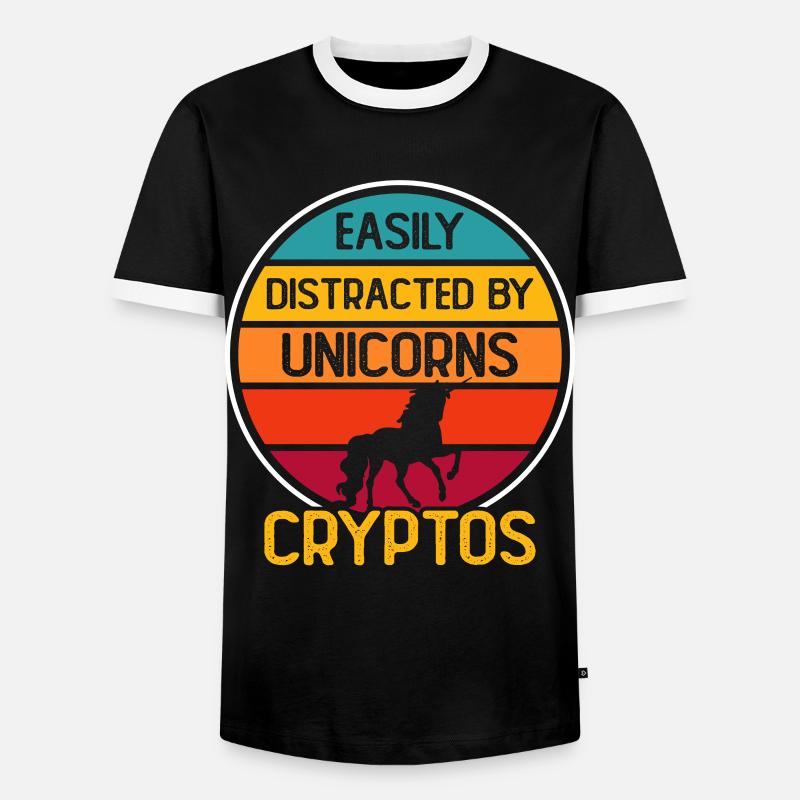 Crypto Cryptocurrency - Men's Ringer Shirt - black/white