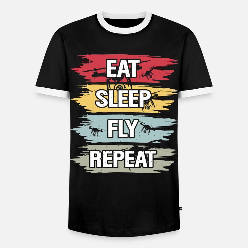 Skydiving - Männer Kontrast-T-Shirt - Schwarz/Weiß