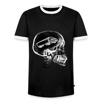 cadeau camion poids lourd camionneur routier - T-shirt contrasté Homme - noir/blanc - Devant - AI Model Female 172 light (172cm) & AI Model Male 178 light (178cm)