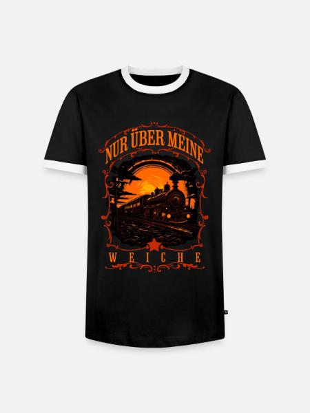 Eisenbahner Triebfahrzeugführer Modelleisenbahn - Männer Kontrast-T-Shirt - Schwarz/Weiß