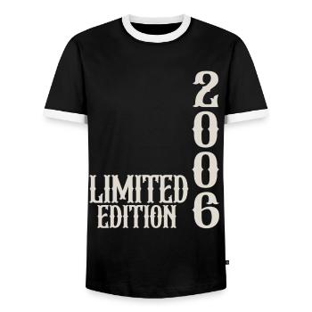 18ème anniversaire 2006 millésime millésime - T-shirt contrasté Homme - noir/blanc - Devant - AI Model Female 172 light (172cm) & AI Model Male 178 light (178cm)