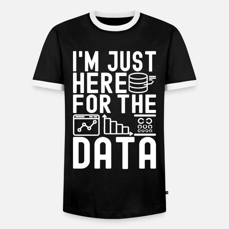 Data Science Data Analyst - Men's Ringer Shirt - black/white
