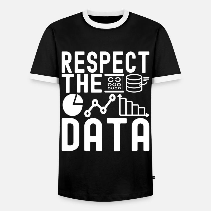 Data Science Datenanalyst - Männer Kontrast-T-Shirt - Schwarz/Weiß