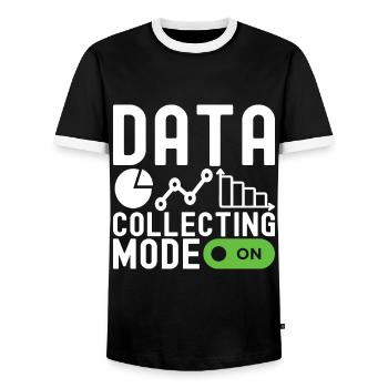 Analyste de données en science des données - T-shirt contrasté Homme - noir/blanc - Devant - AI Model Female 172 light (172cm) & AI Model Male 178 light (178cm)