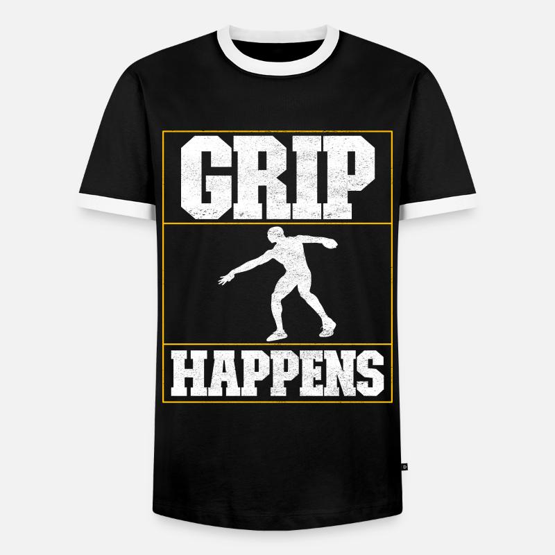 Discus thrower discus throw - Men's Ringer Shirt - black/white
