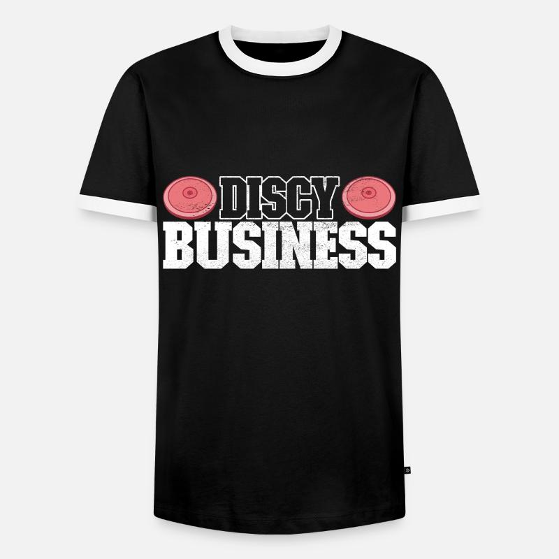 Diskuswerfer Diskuswurf - Männer Kontrast-T-Shirt - Schwarz/Weiß