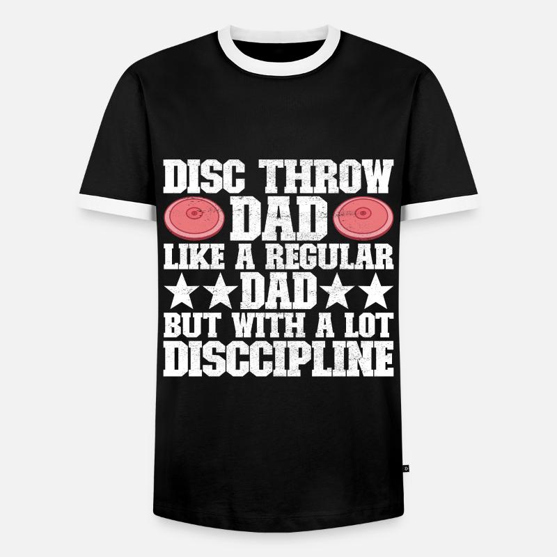 Diskuswerfer Diskuswurf - Männer Kontrast-T-Shirt - Schwarz/Weiß