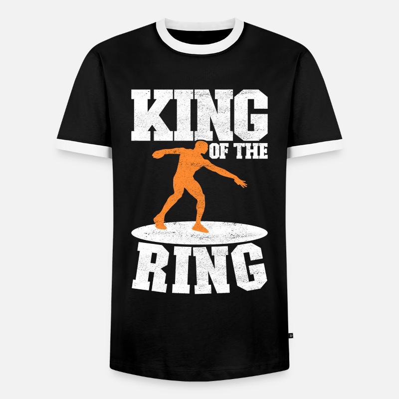 Discus thrower discus throw - Men's Ringer Shirt - black/white