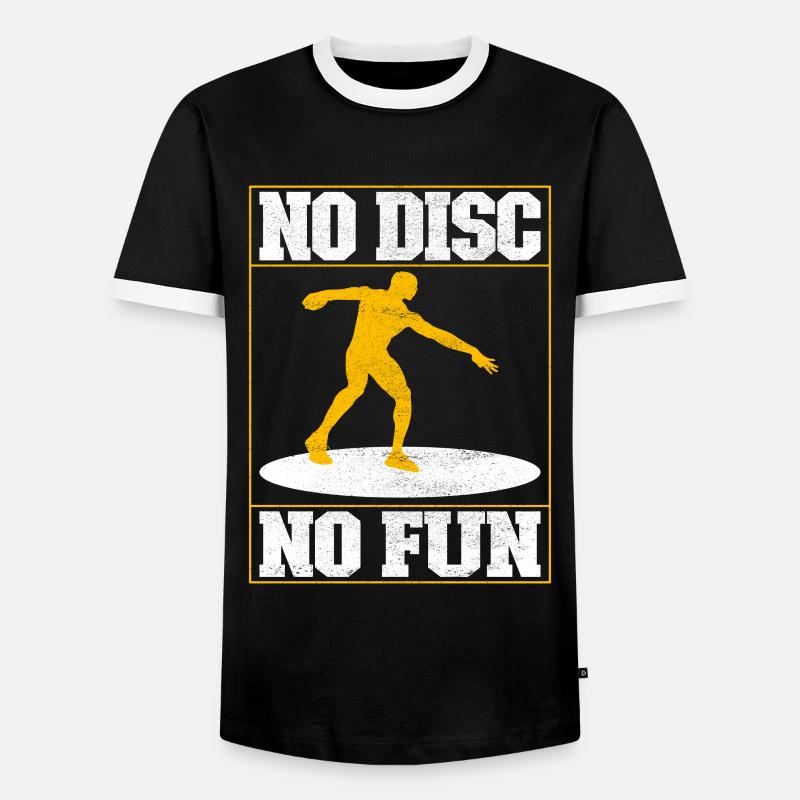 Diskuswerfer Diskuswerfen - Männer Kontrast-T-Shirt - Schwarz/Weiß