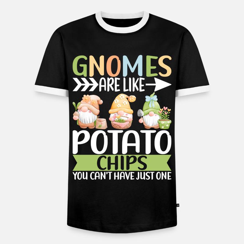 Gartenzwerge Gartenarbeit - Männer Kontrast-T-Shirt - Schwarz/Weiß